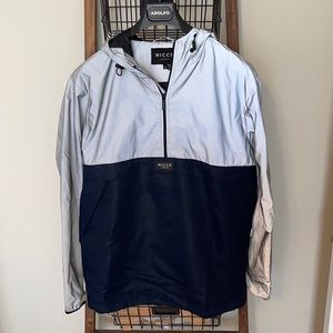 Nicce Quarter Zip reflective rain jacket